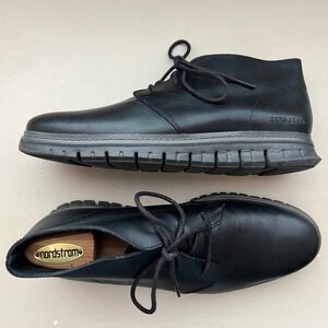 Cole Haan Zerogrand Mens 9.5 M Black Leather Waterproof Chukka Boots C36288